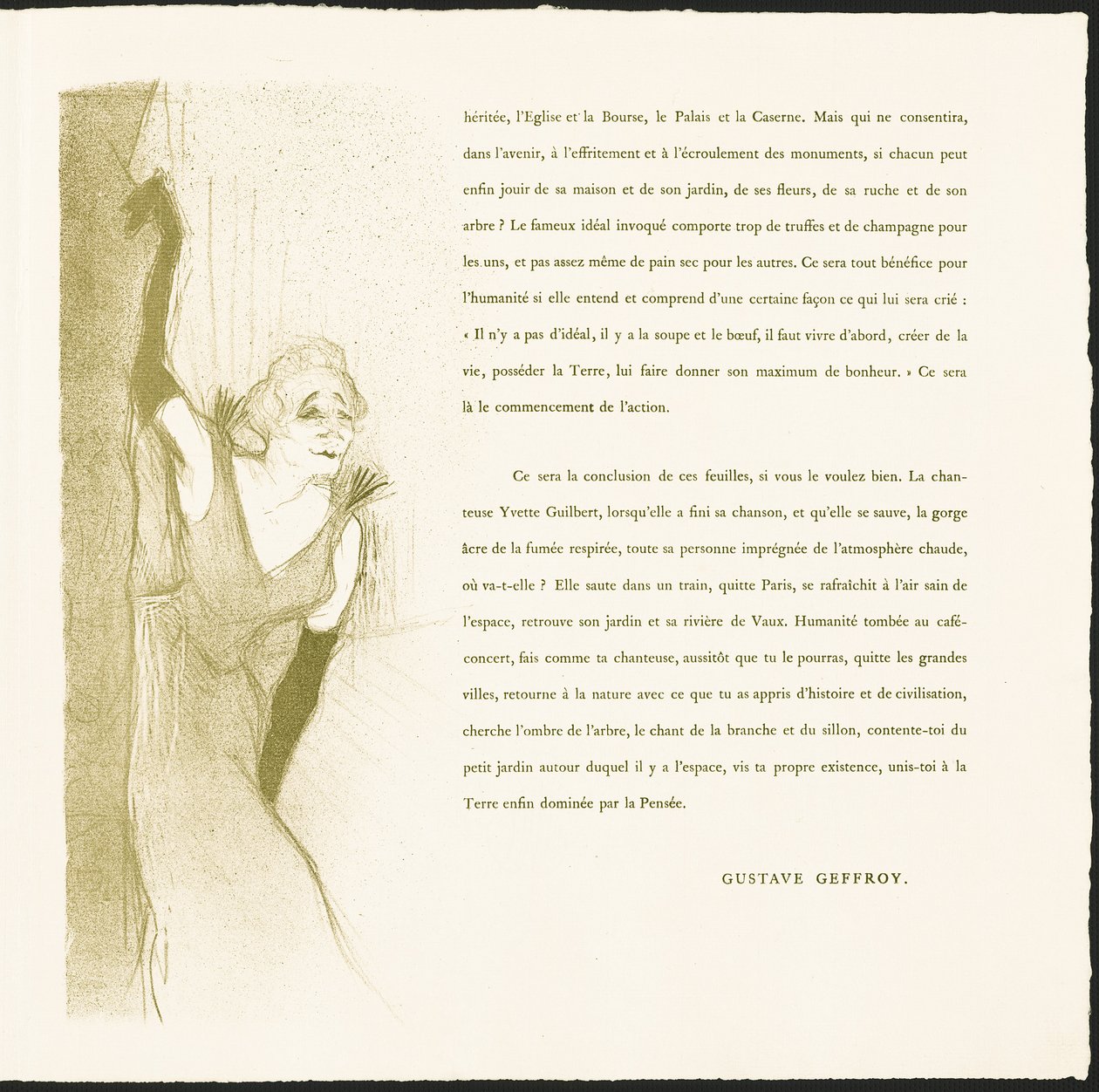 Yvette Guilbert alkotó: Henri de Toulouse-Lautrec