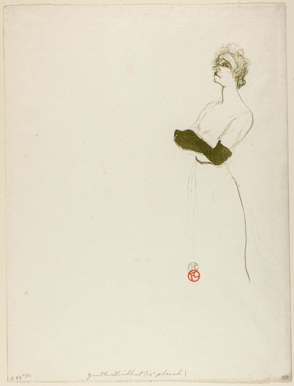 Yvette Guilbert alkotó: Henri de Toulouse-Lautrec
