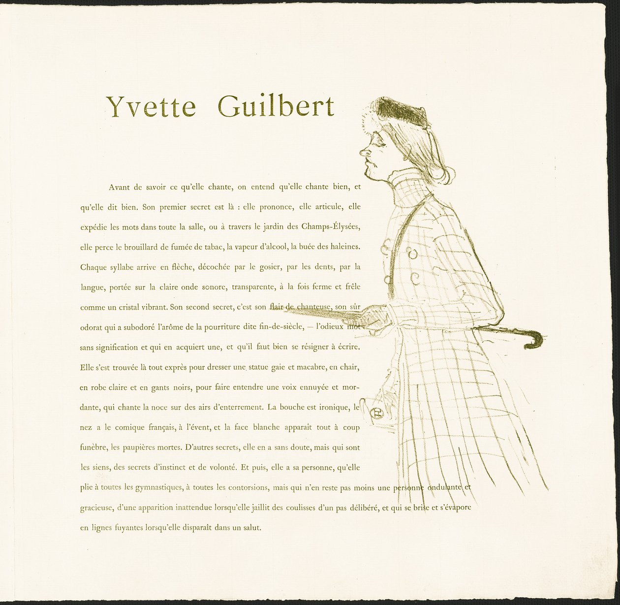 Yvette Guilbert alkotó: Henri de Toulouse-Lautrec