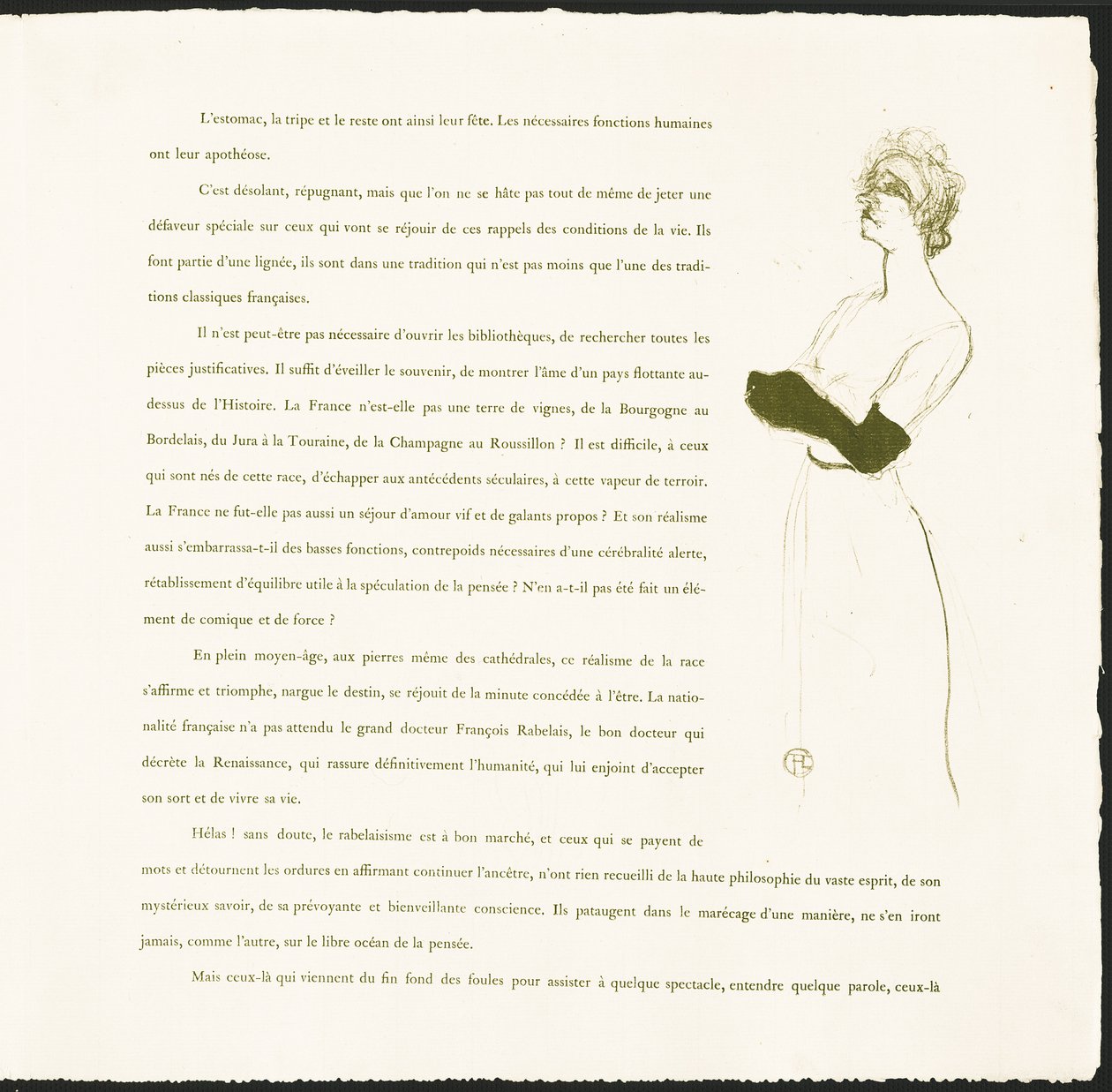 Yvette Guilbert alkotó: Henri de Toulouse-Lautrec