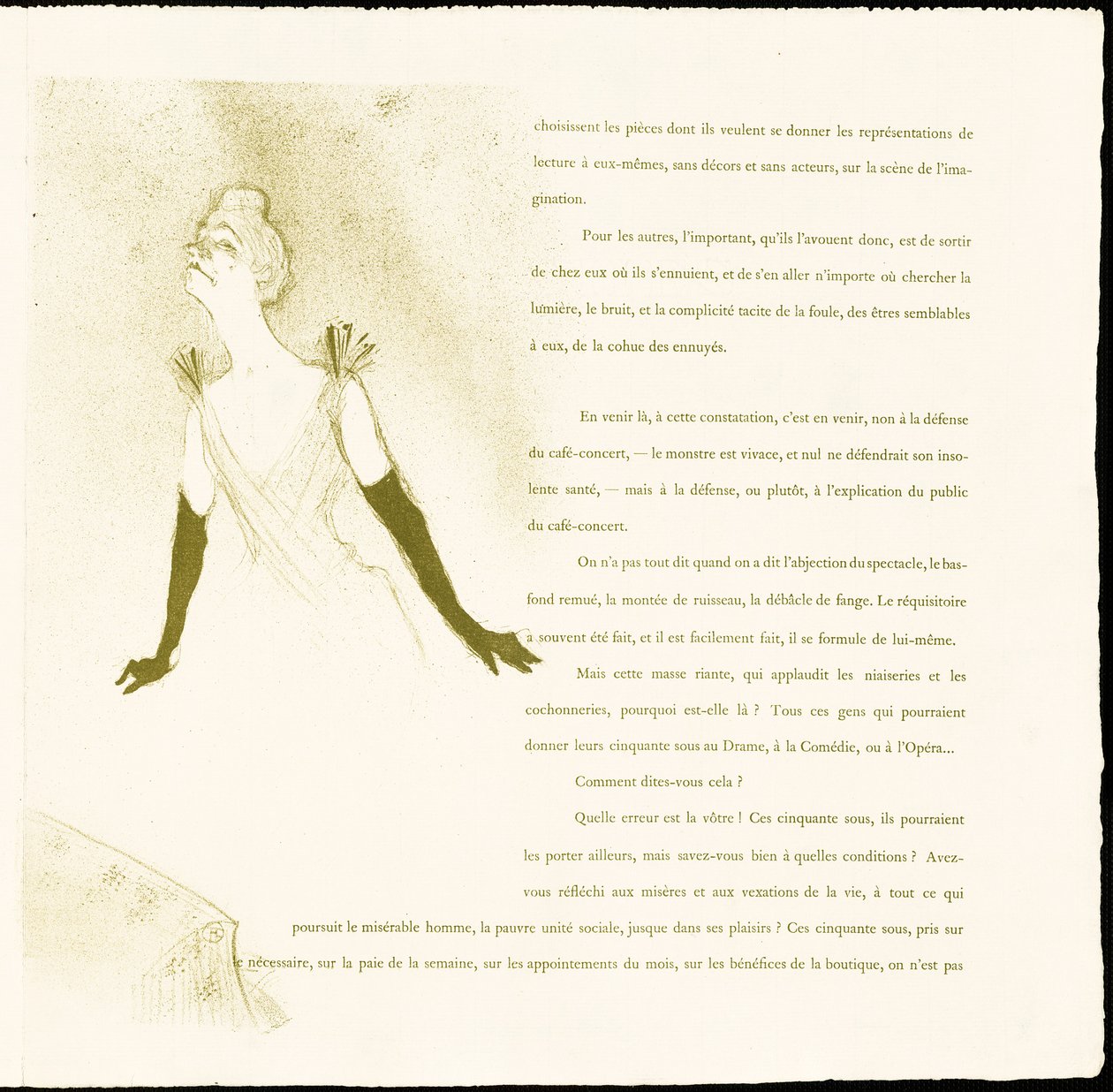 Yvette Guilbert alkotó: Henri de Toulouse-Lautrec