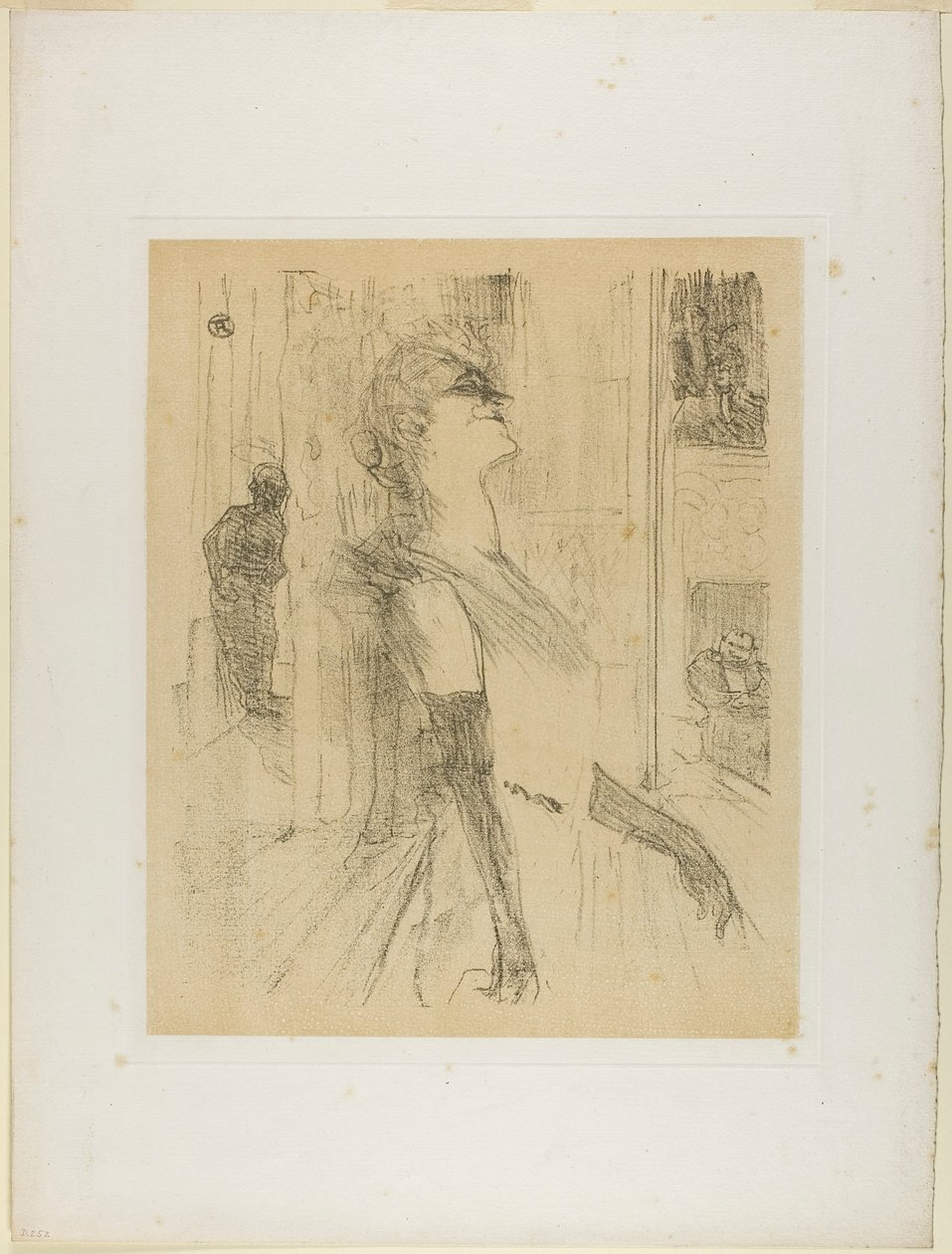 Yvette Guilbert a színpadon, Yvette Guilberttől alkotó: Henri de Toulouse-Lautrec