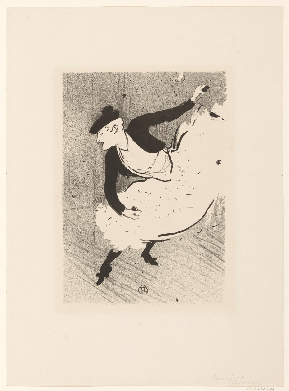 Portré van zangeres Edmee Lescot Edmee Lescot A kávézókoncert (sorozat címe) alkotó: Henri de Toulouse Lautrec (signed by artist)