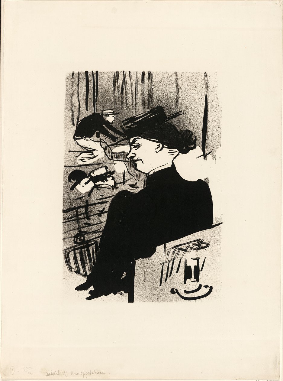 Egy néző, a Le Café-Concertből alkotó: Henri de Toulouse Lautrec