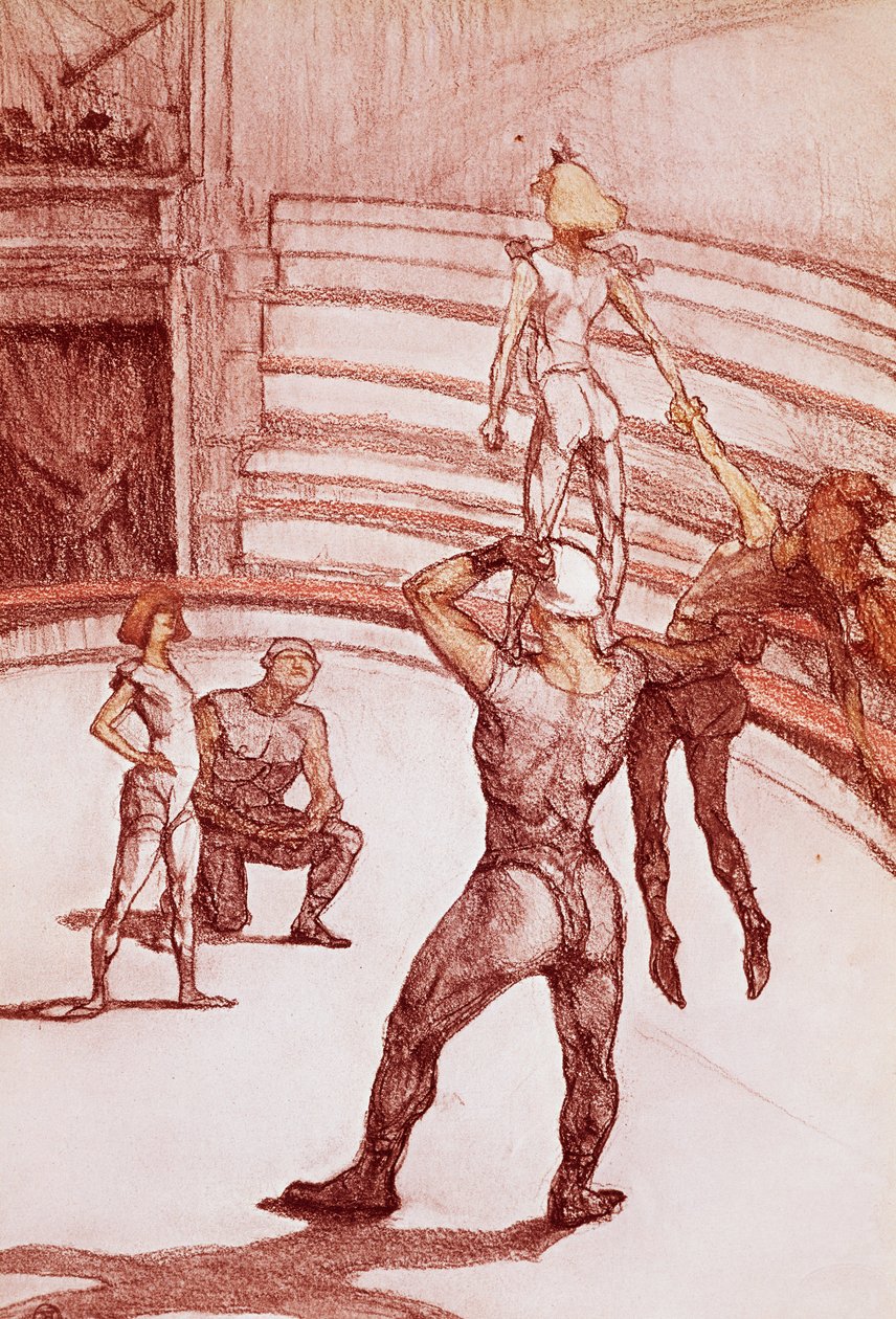Akrobaták (pasztell) alkotó: Henri de Toulouse Lautrec