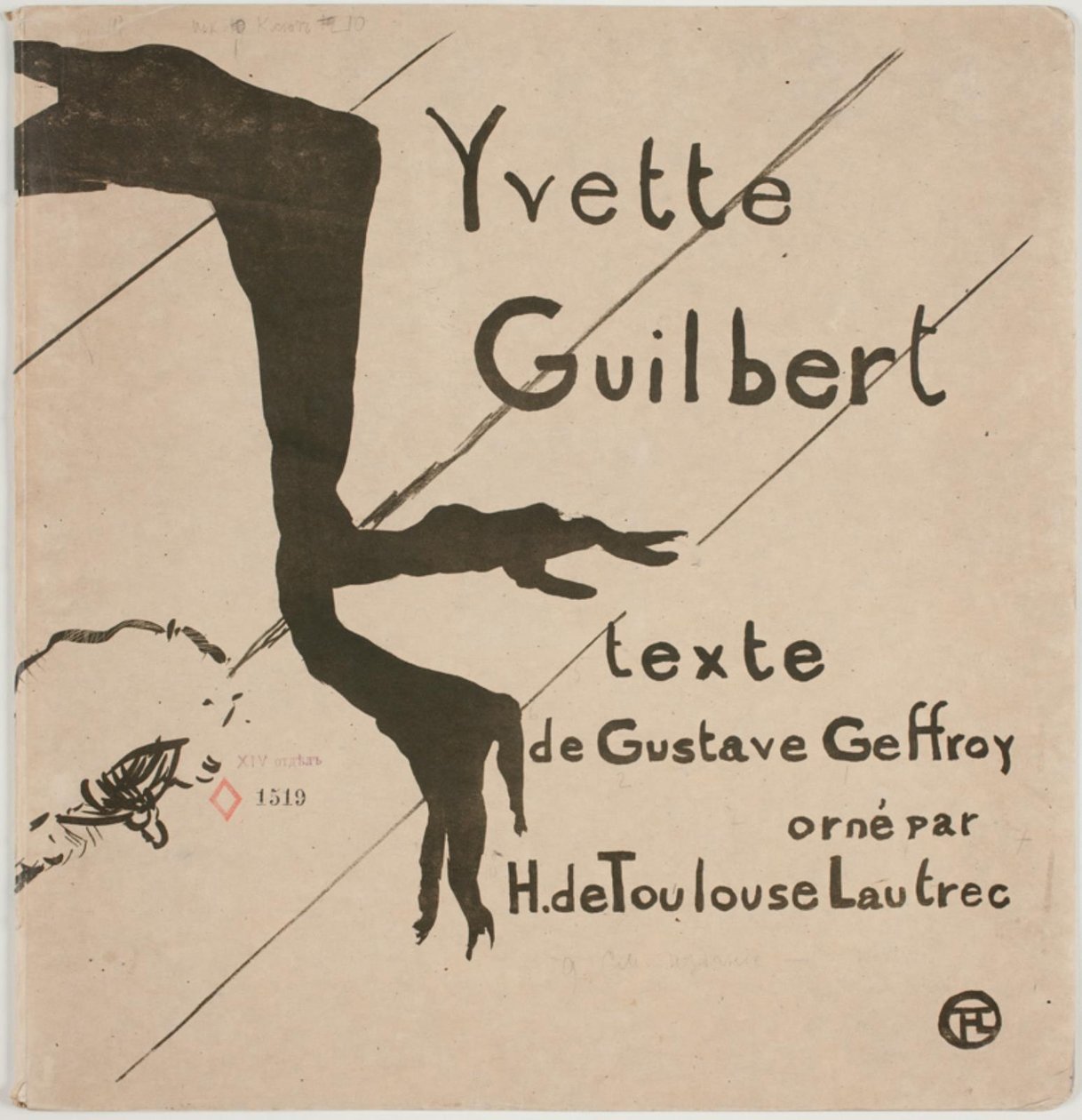 Albumforside: Yvette Guilbert alkotó: Henri de Toulouse Lautrec