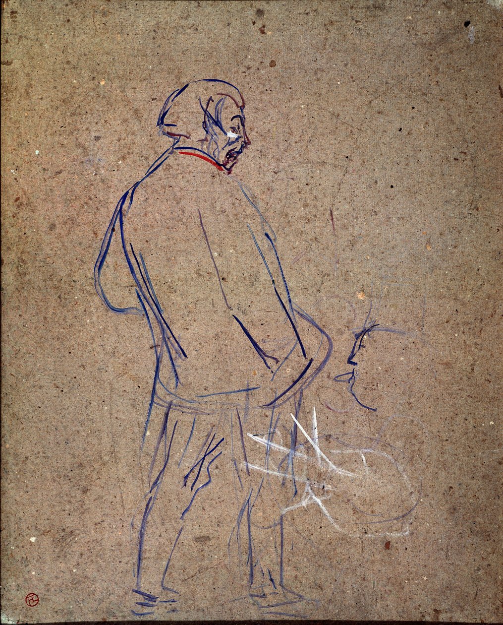 Aristide Sparrow énekel a kabaréjában. Henri de Toulouse-Lautrec festménye (Toulouse Lautrec alkotó: Henri de Toulouse Lautrec