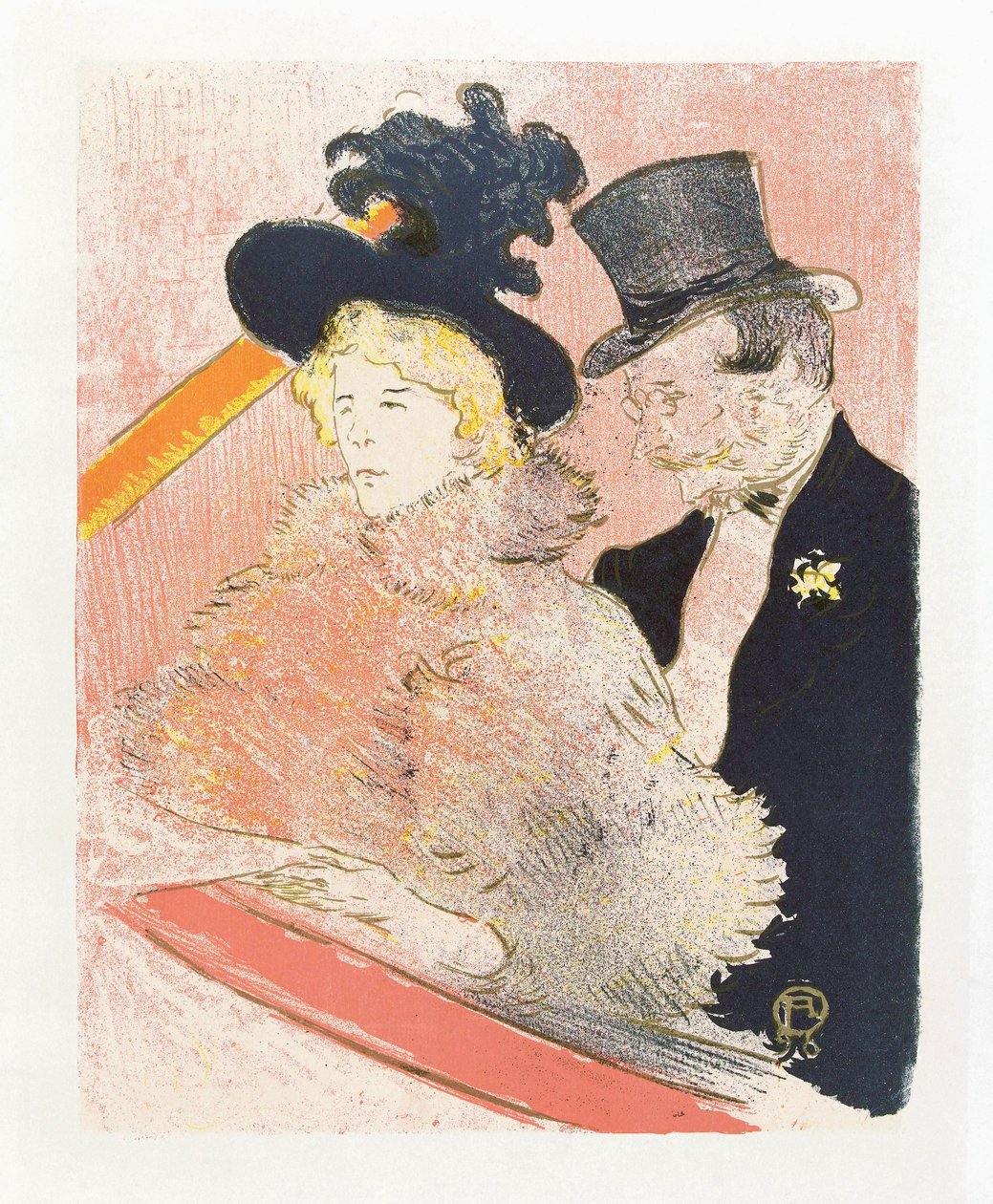 A Les Decadents-ben. Toulouse-Lautrec plakátja. alkotó: Henri de Toulouse Lautrec