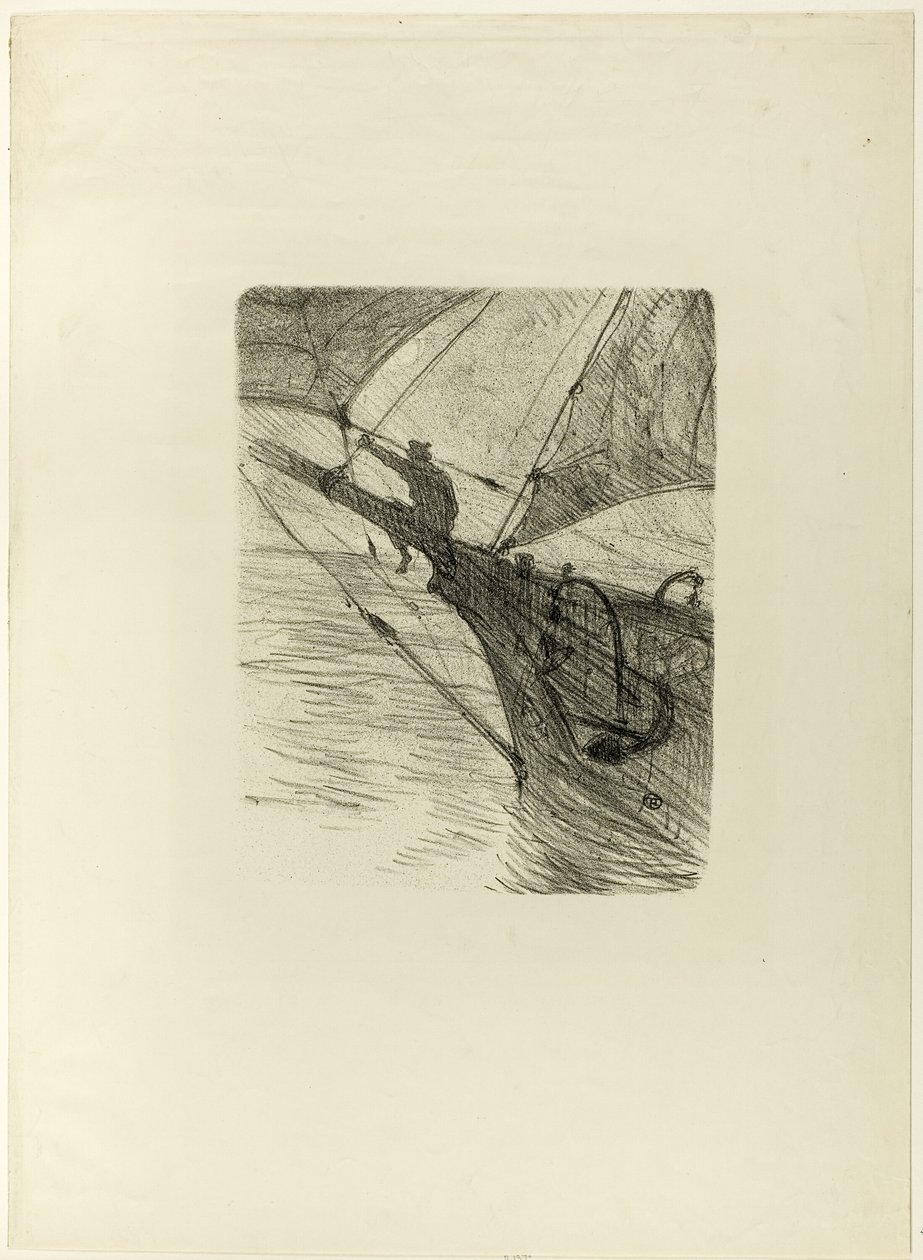 At Sea by Night, Désiré Dihau dallamaiból alkotó: Henri de Toulouse Lautrec