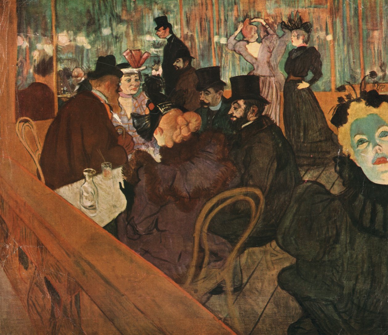 „A Moulin Rouge-ban”, 1892, 1952. alkotó: Henri de Toulouse Lautrec
