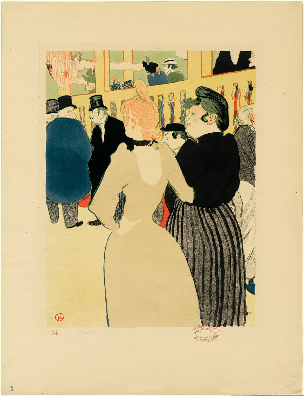 A Moulin Rouge-ban, La Goulue és nővére alkotó: Henri de Toulouse Lautrec