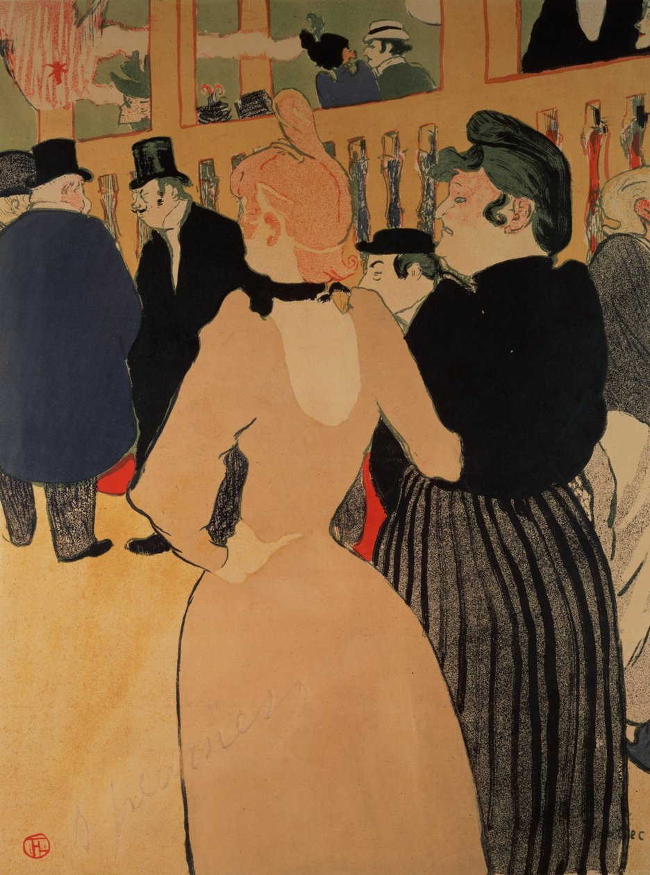 A Moulin Rouge-ban: La Goulue és nővére, 1892 alkotó: Henri de Toulouse Lautrec