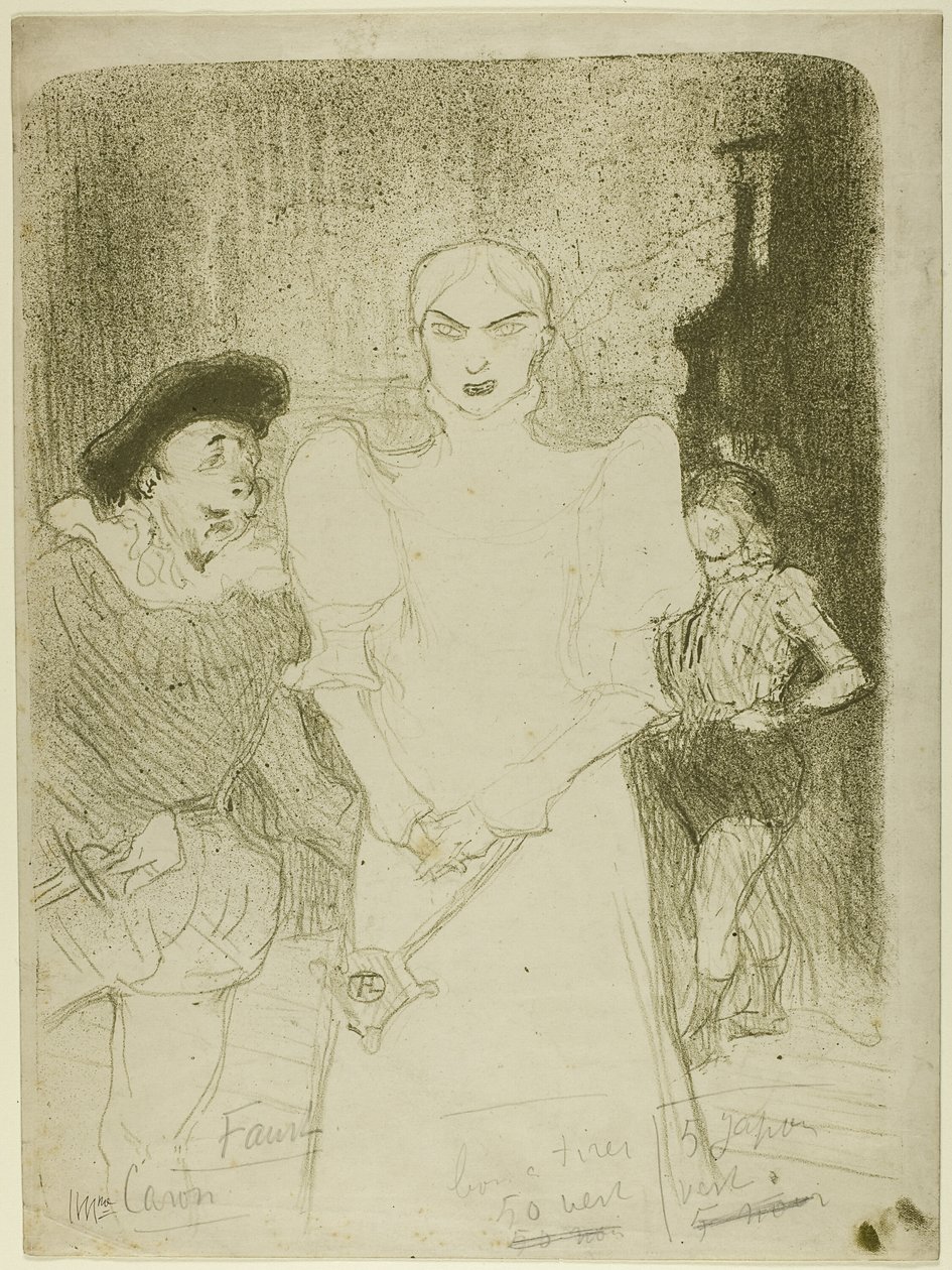 Az Operában: Madame Caron a Faustban alkotó: Henri de Toulouse Lautrec