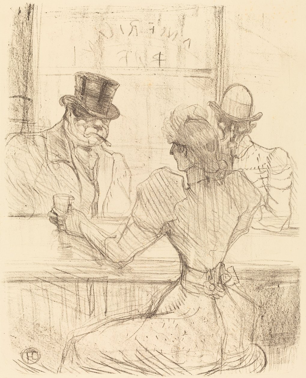 A Picton bárban, rue Scribe Au bar Picton, rue Scribe, 1896. alkotó: Henri de Toulouse Lautrec