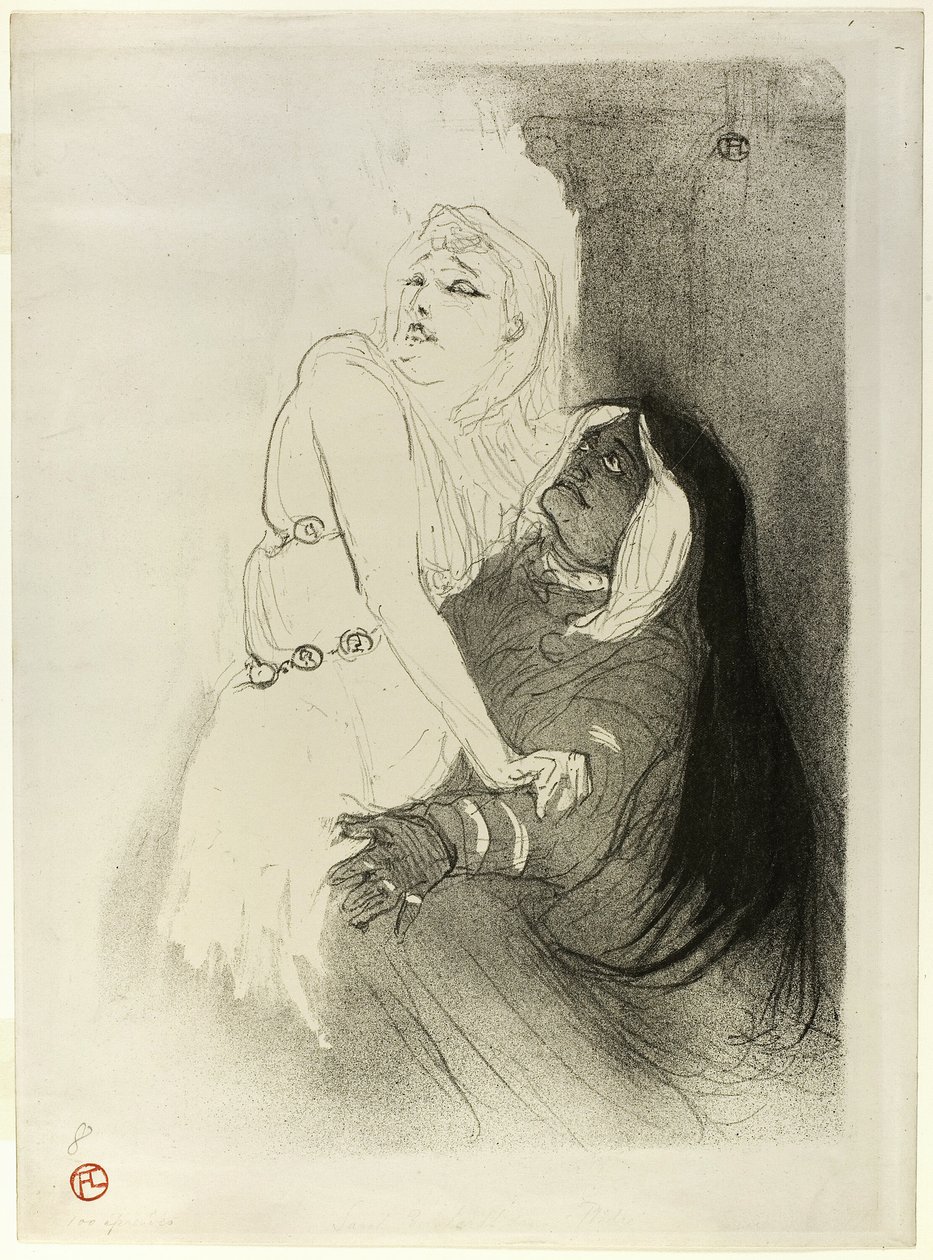 A reneszánszban: Sarah Bernhardt a Phèdre-ben alkotó: Henri de Toulouse Lautrec