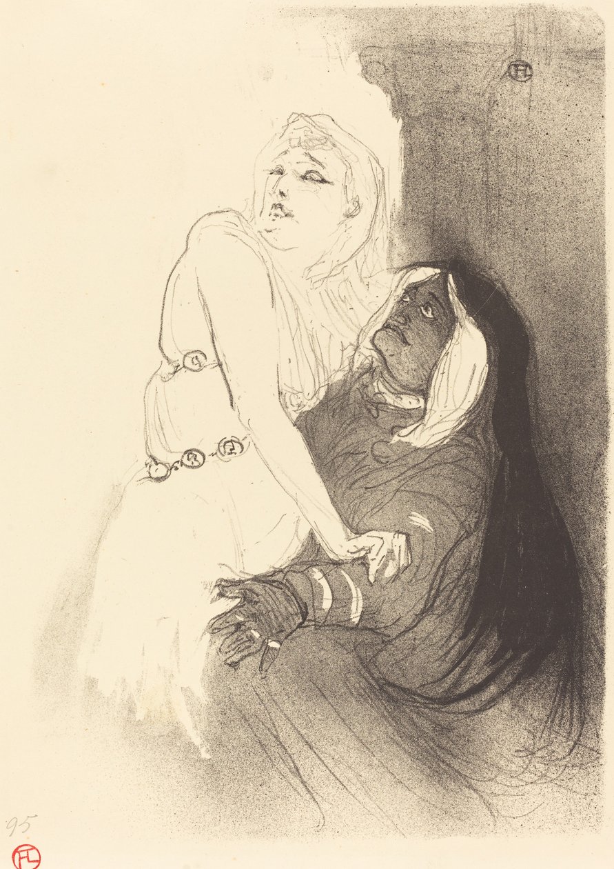 A reneszánszban: Sarah Bernhardt in Phedre A la Renaissance: Sarah Bernhardt dans..., 1893. alkotó: Henri de Toulouse Lautrec