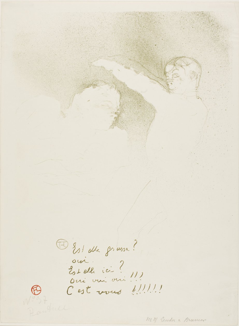 A fajtáknál: Mademoiselle Lender és Brasseur alkotó: Henri de Toulouse Lautrec