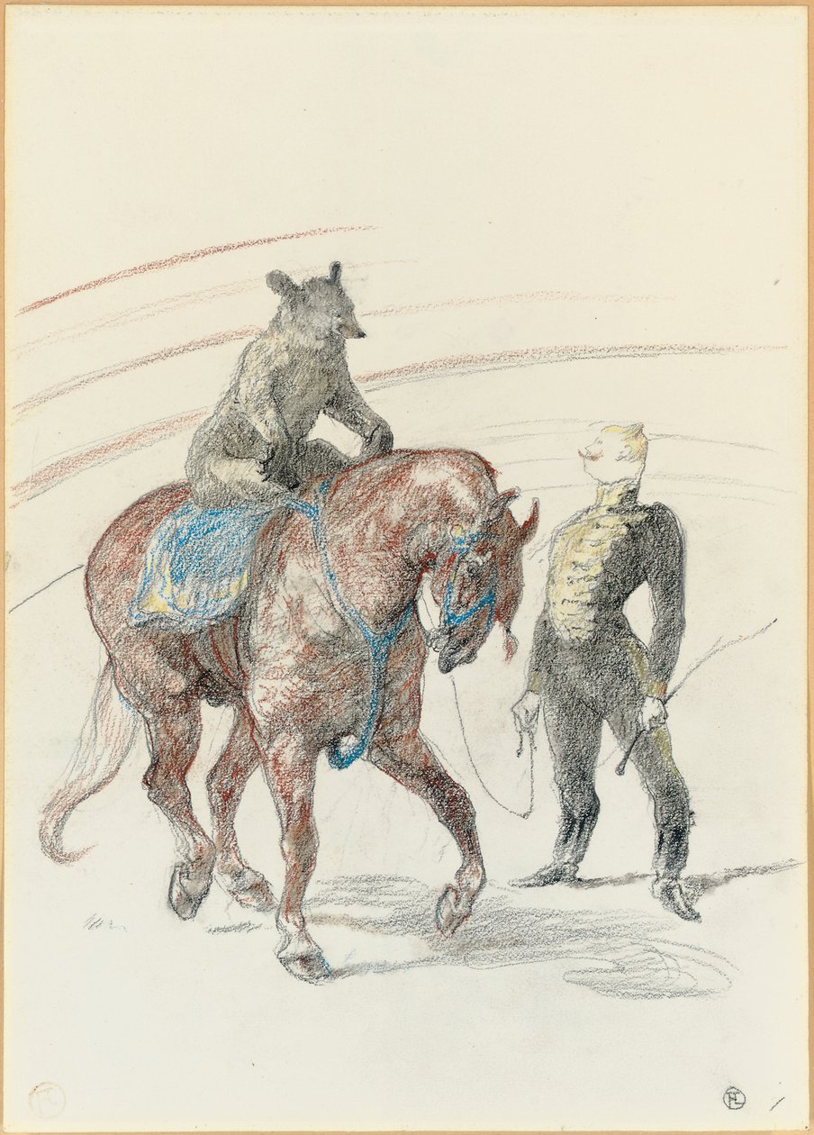 A Cirkuszban: Medvemű a táblán, 1899 alkotó: Henri de Toulouse Lautrec