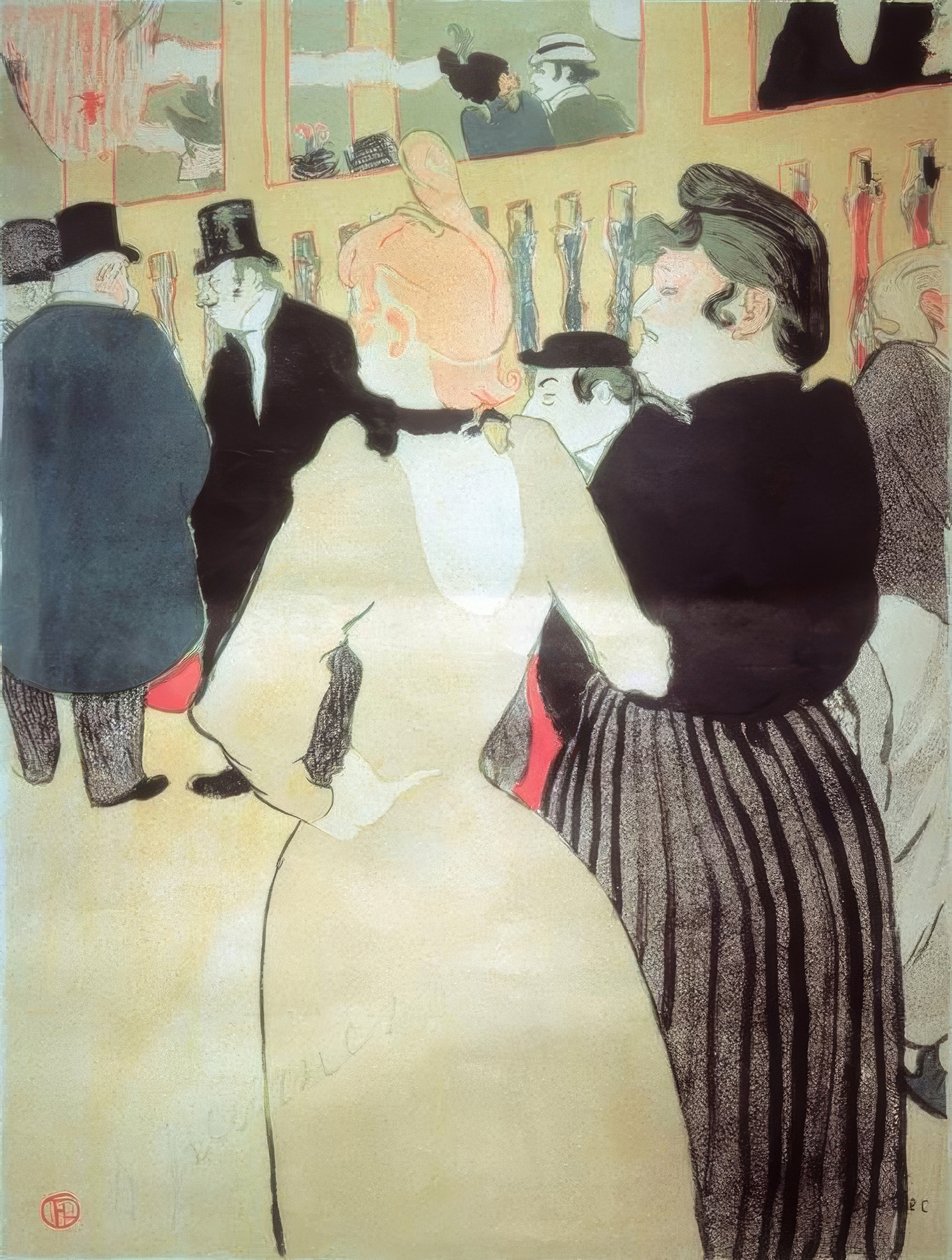 A Moulin Rouge-ban: La Goulue és nővére alkotó: Henri de Toulouse Lautrec