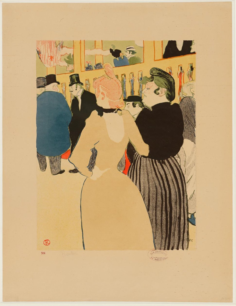 A Moulin Rouge-ban La Goulue és nővére alkotó: Henri de Toulouse Lautrec