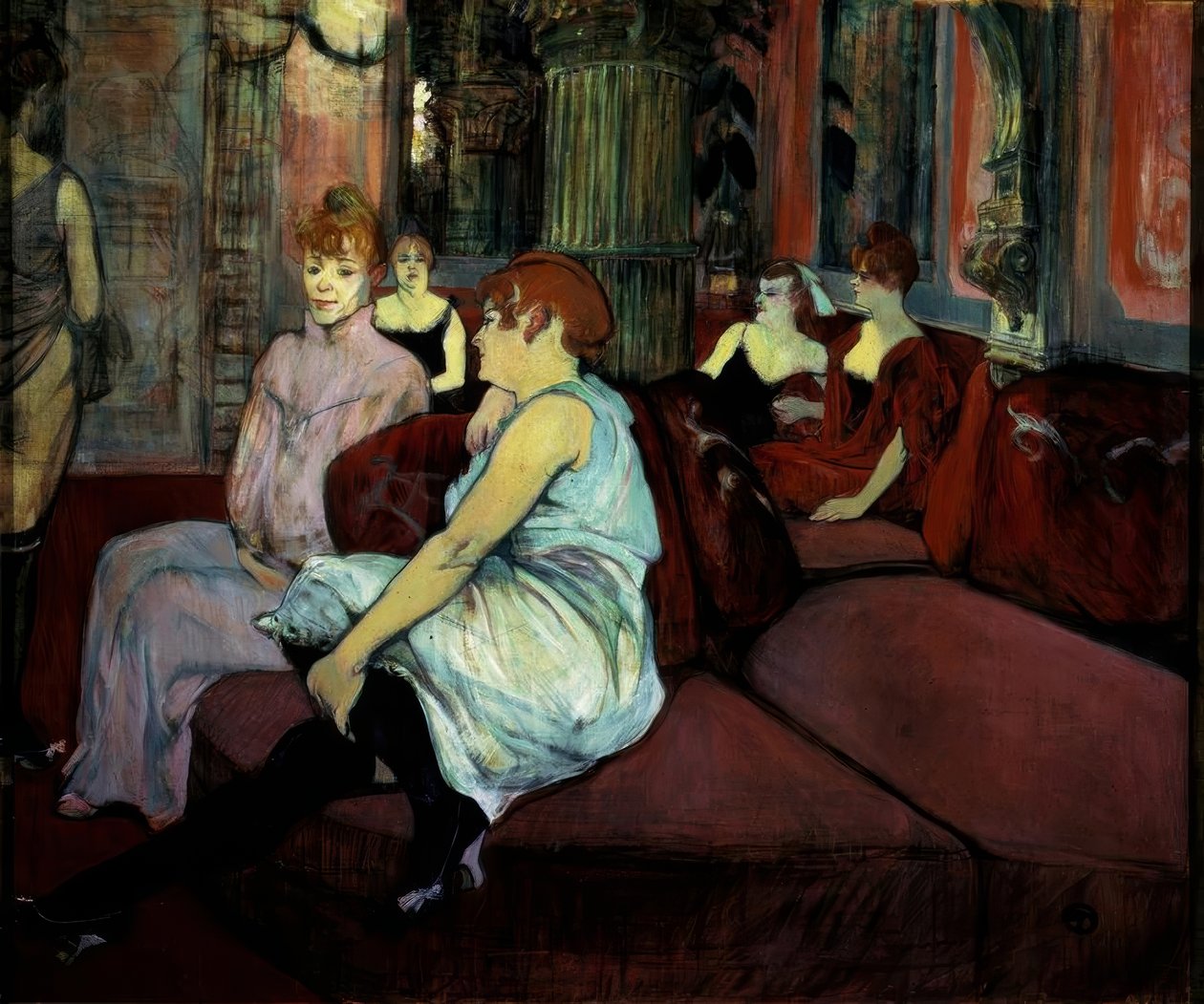 A rue des Moulins szalonjában alkotó: Henri de Toulouse Lautrec