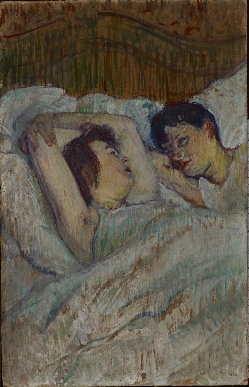 Az ágyban, 1892. alkotó: Henri de Toulouse Lautrec