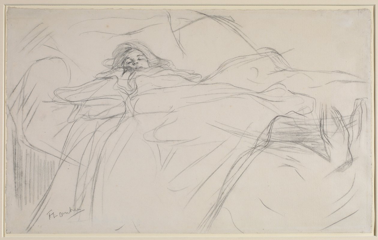 Ágyban, 1896 körül alkotó: Henri de Toulouse Lautrec