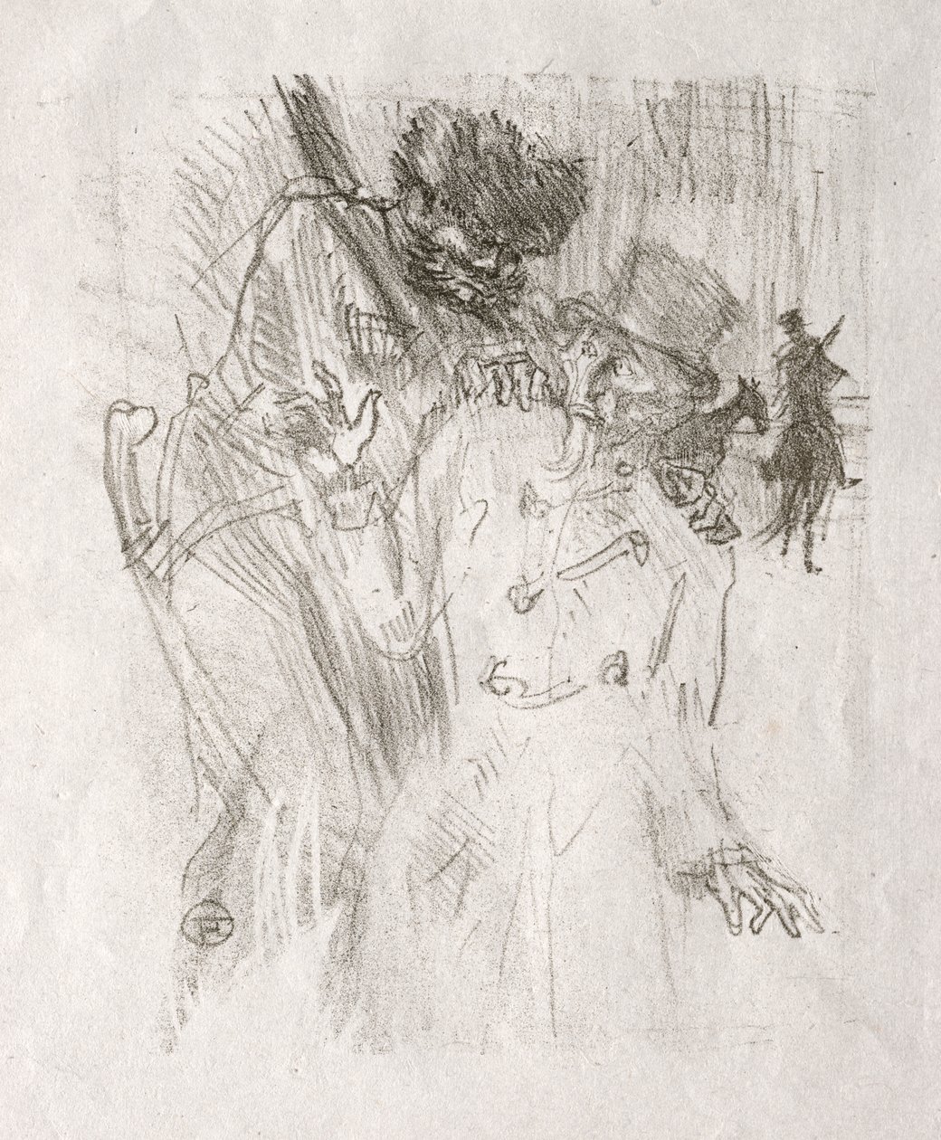 A Sinai lábánál: Schlomé Fuss letartóztatása alkotó: Henri de Toulouse Lautrec