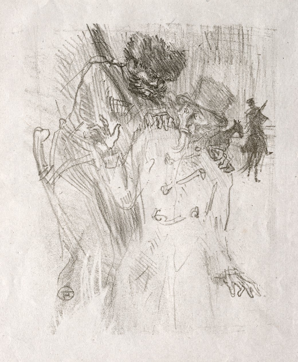 A Sinai lábánál: Schlomé Fuss letartóztatása, 1898. alkotó: Henri de Toulouse Lautrec