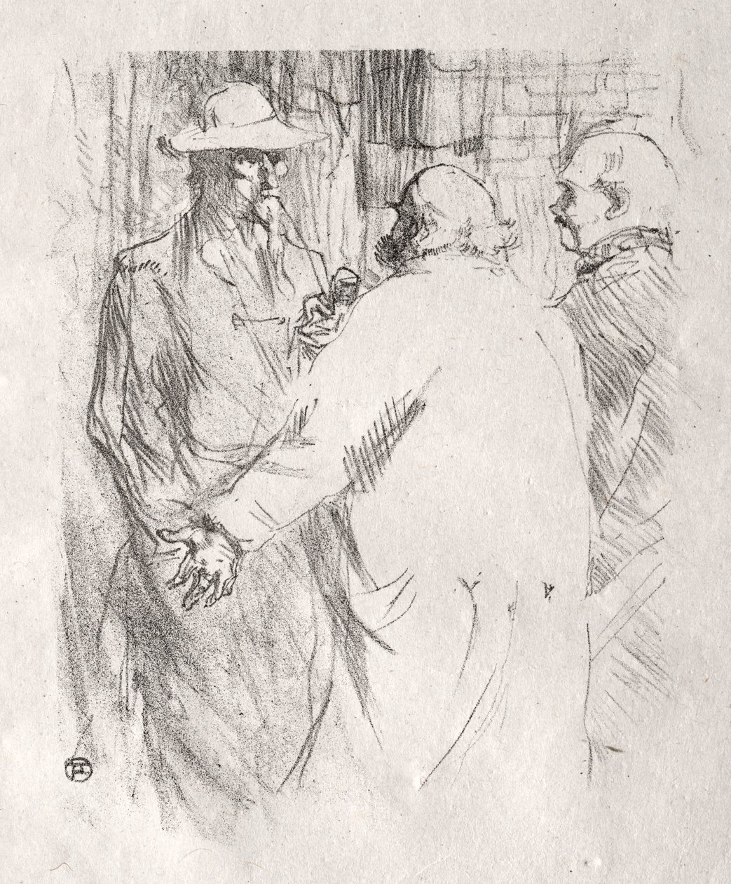 A Sinai lábánál: Clemenceau-tól Busk-ig, 1898. alkotó: Henri de Toulouse Lautrec