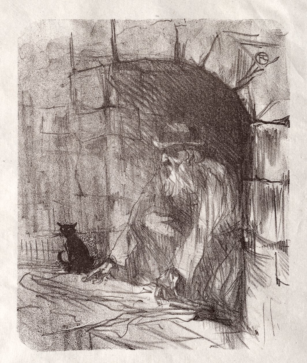 A Sínai lábánál: egy hátsó bolt Krakkóban alkotó: Henri de Toulouse Lautrec