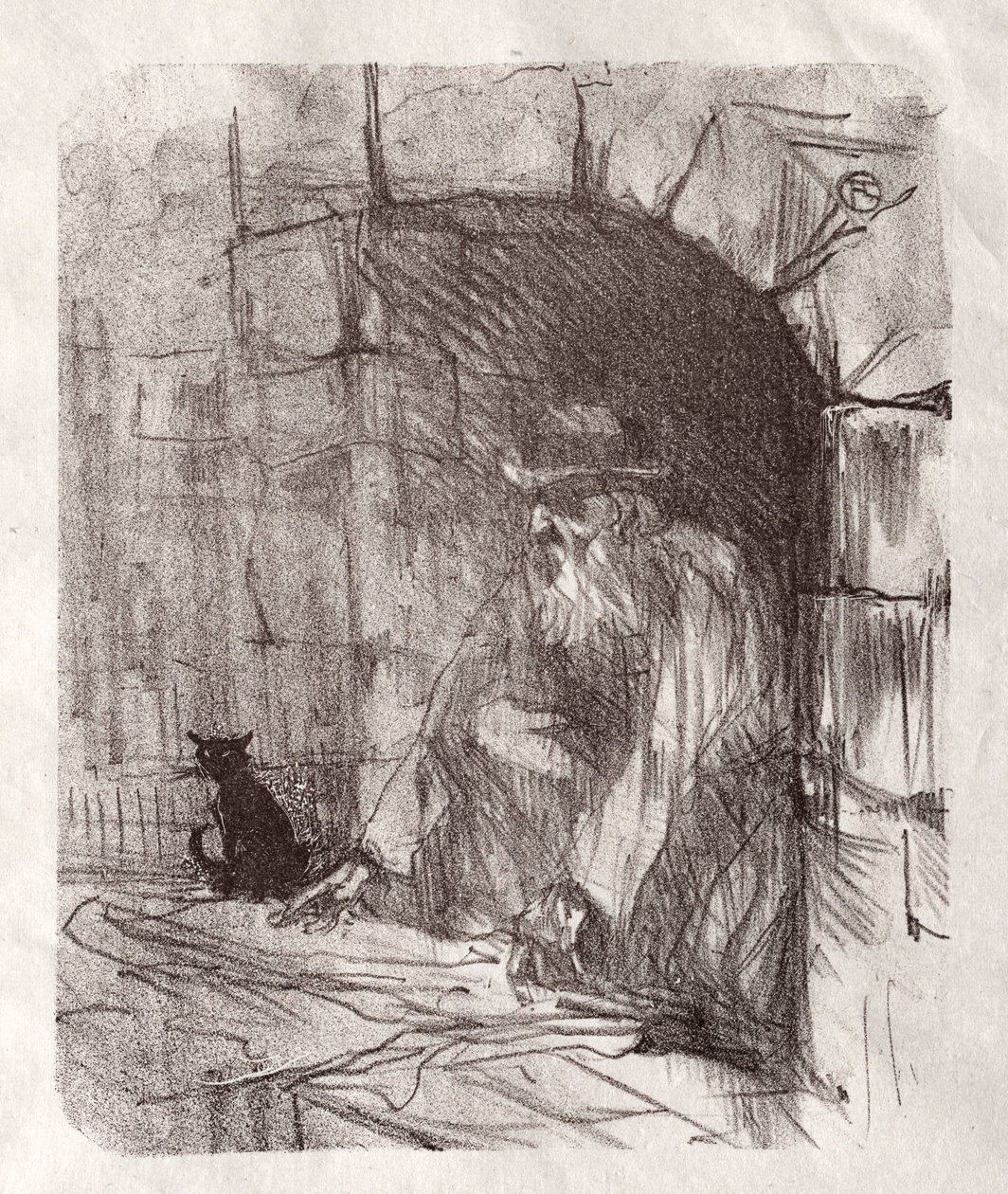 A Sínai lábánál: egy hátsó bolt Krakkóban, 1898. alkotó: Henri de Toulouse Lautrec