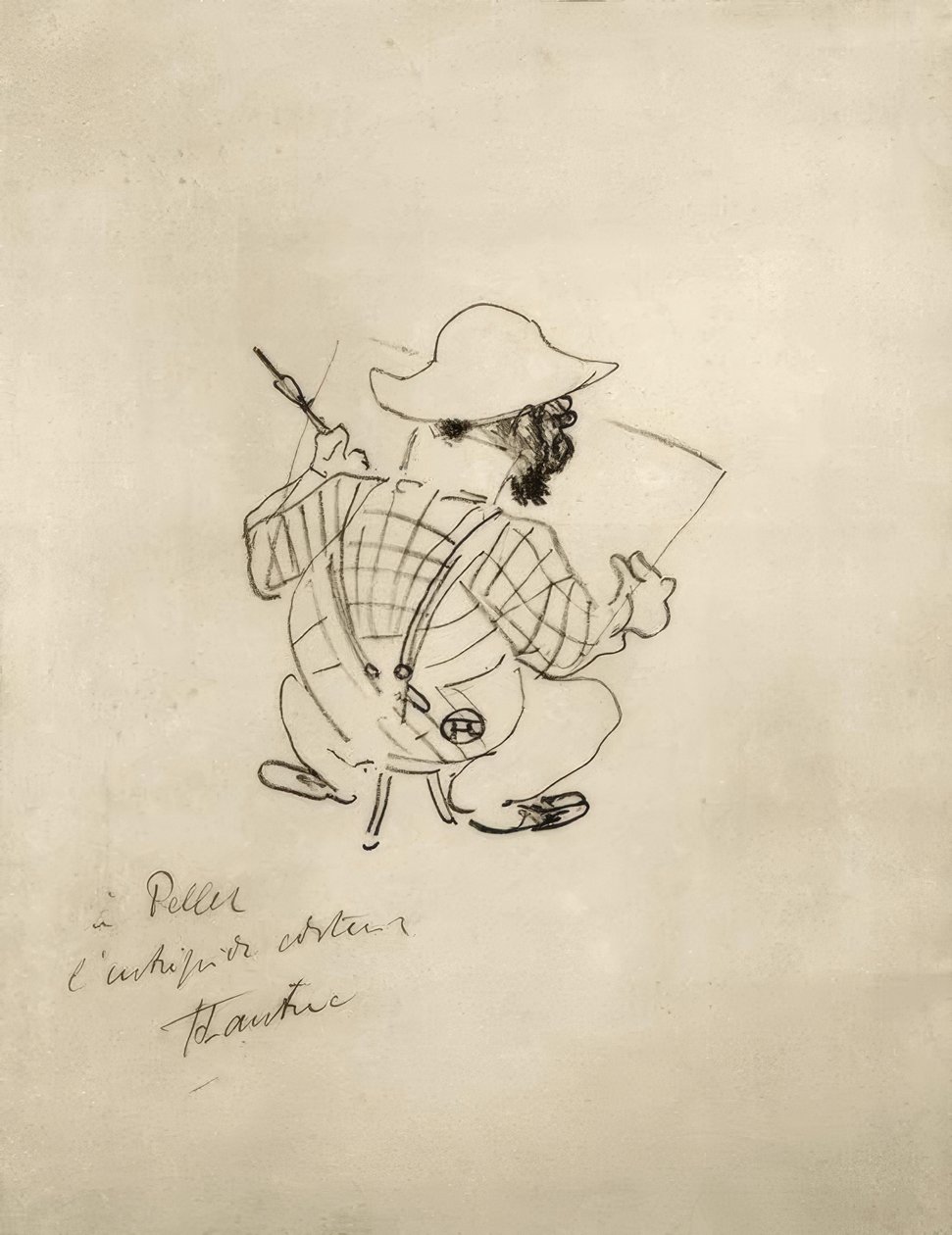 Karikatúra önarckép alkotó: Henri de Toulouse Lautrec
