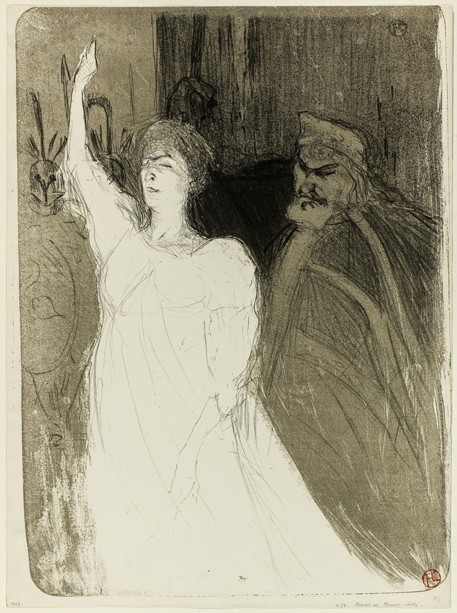 Bartet és Mounet-Sully, az Antigonéban alkotó: Henri de Toulouse Lautrec