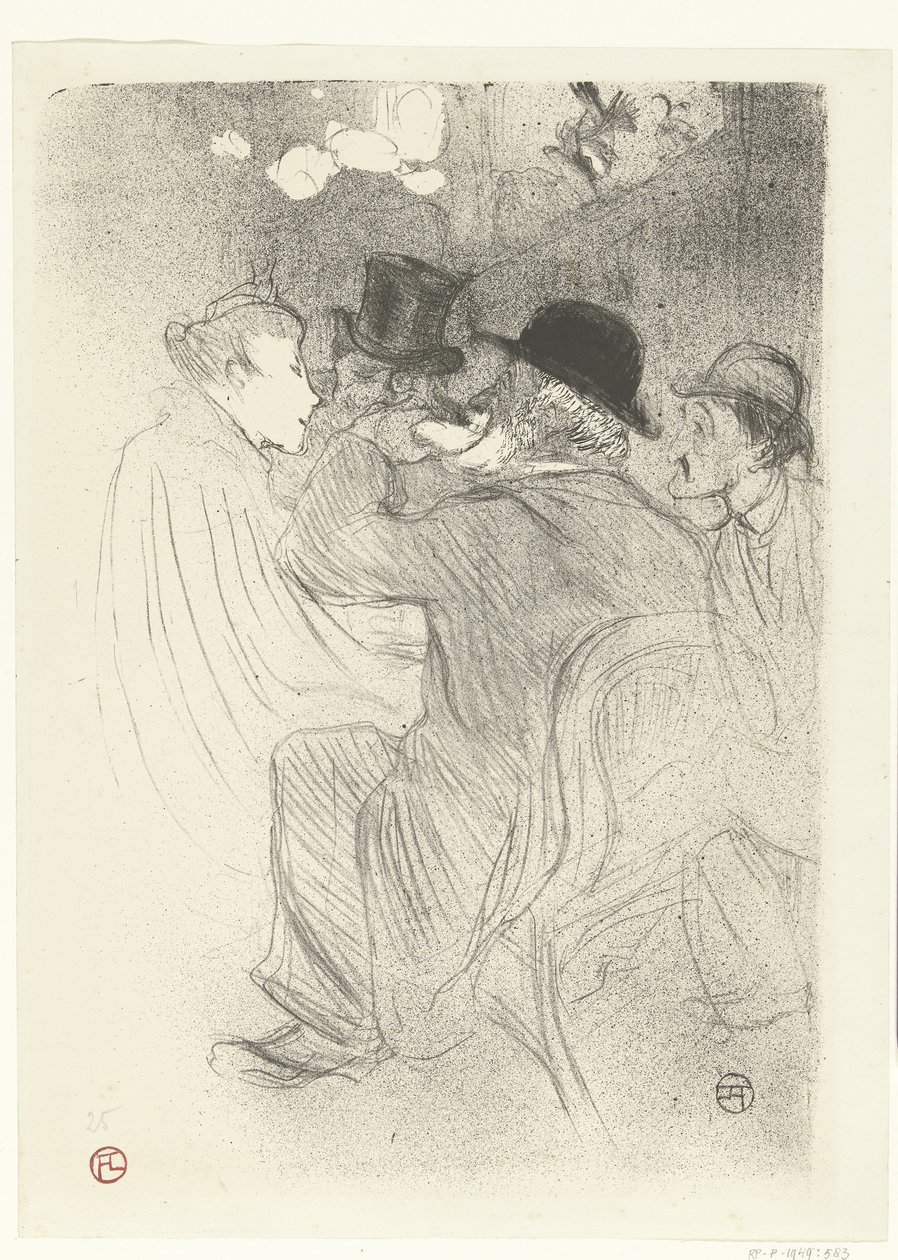 Bezoekers a Moulin Rouge kávézóban A Moulin Rouge-ban. Egy durva! Igazi durva! alkotó: Henri de Toulouse Lautrec