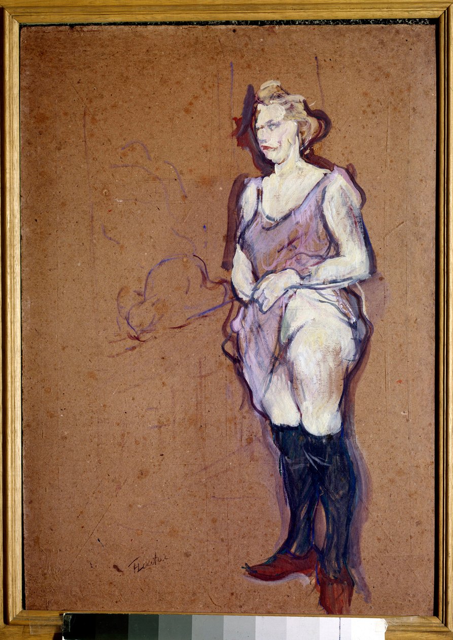 Szőke háziasszony Prostituált portréja. Henri Toulouse Lautrec (1864-1901) festménye 1894 V. 0,68x0,48 m Párizs, Muse d