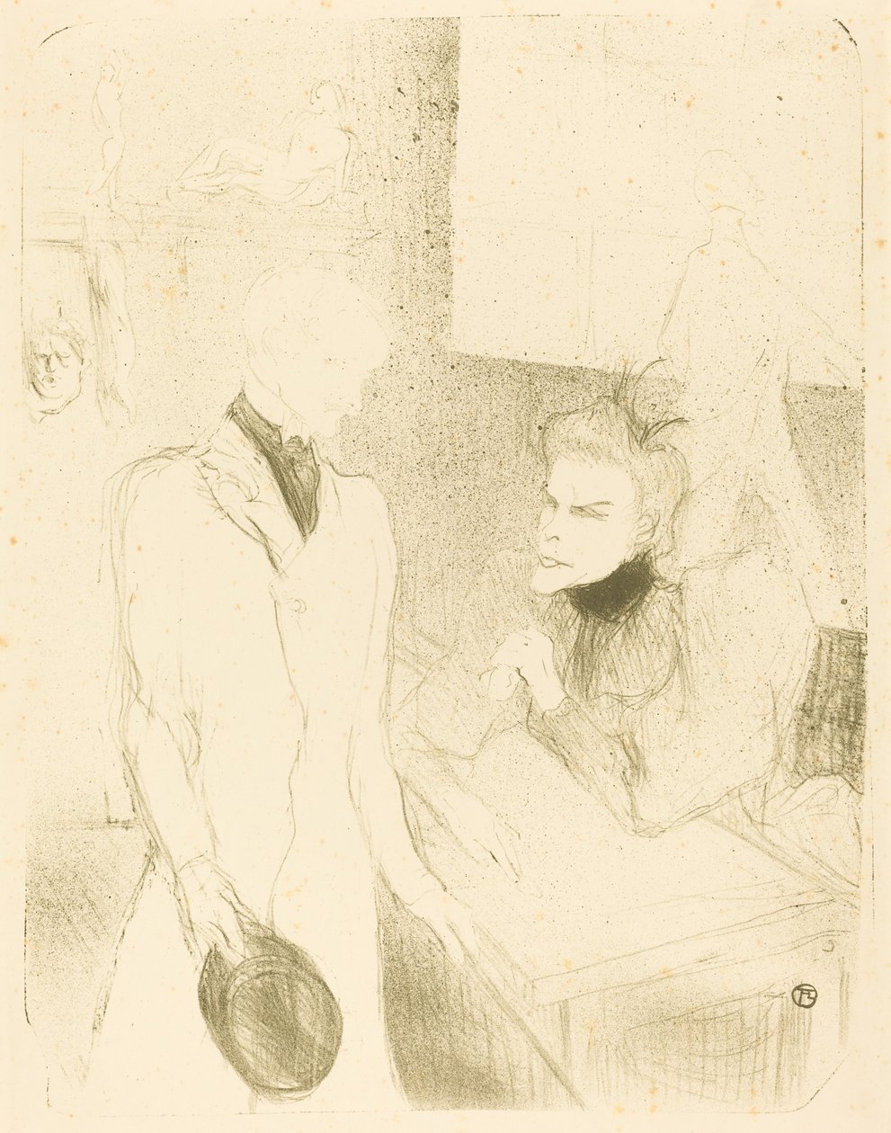 Brandes és Le Bargy Cabotinsban Brandès és Les Bargy Cabotinsban, 1894. alkotó: Henri de Toulouse Lautrec