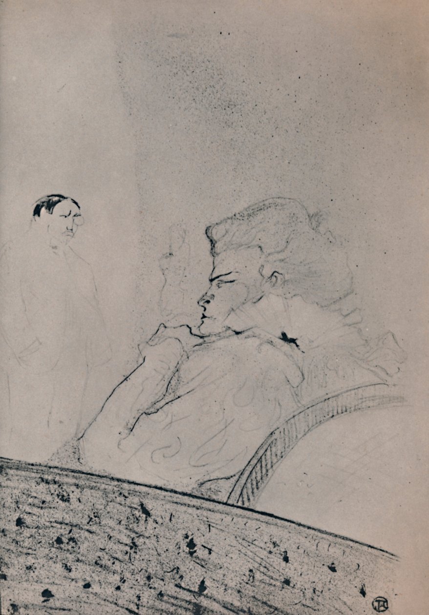 Brandes az öltözőjében, 1895 körül, 1946 alkotó: Henri de Toulouse Lautrec