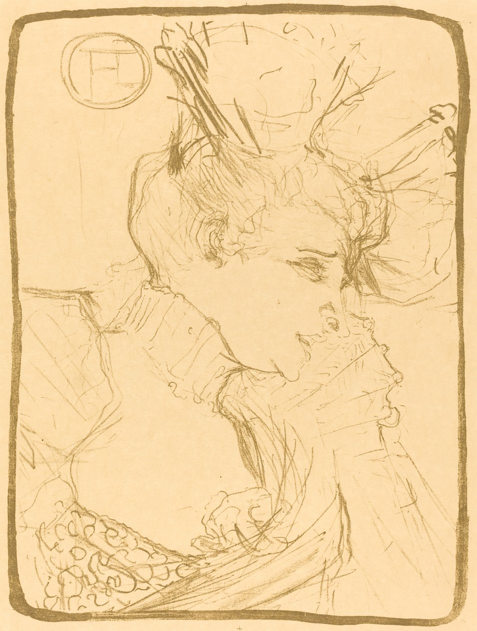 Mlle mellszobra. Marcelle Lender (Mlle. Marcelle Lender, egy mellszobor) alkotó: Henri de Toulouse Lautrec