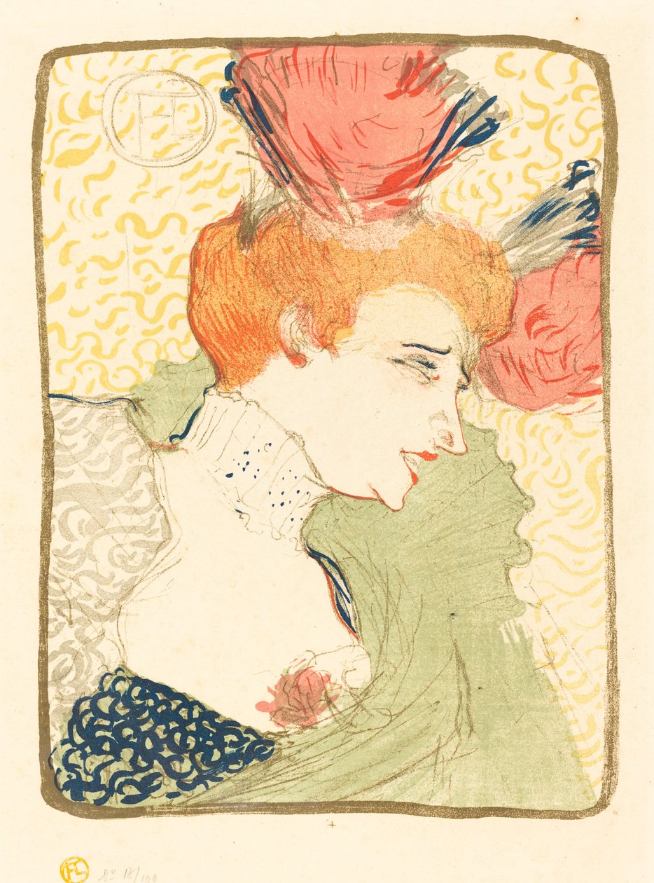 Mlle mellszobra. Marcelle Lender (Mlle. Marcelle Lender, egy mellszobor) alkotó: Henri de Toulouse Lautrec