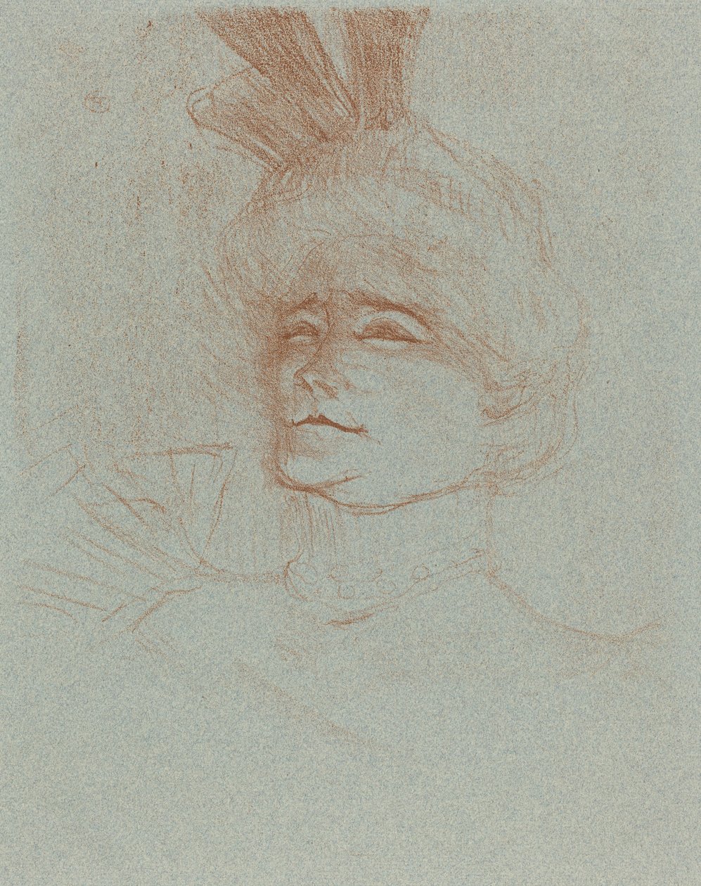 Marcelle Lender asszony mellszobra, háromnegyed éves alkotó: Henri de Toulouse Lautrec