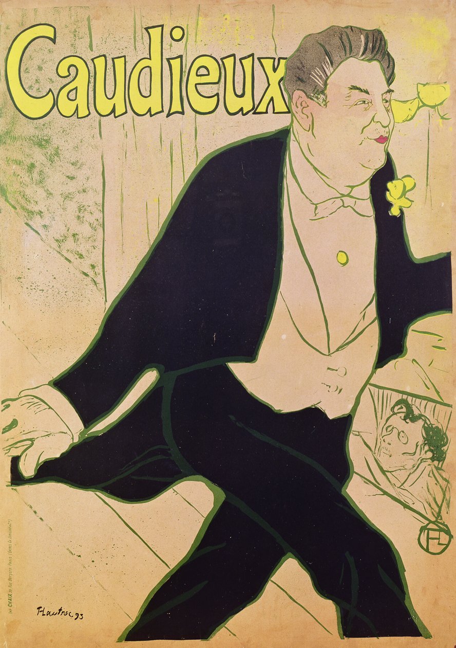 Caudieux (plakát) alkotó: Henri de Toulouse Lautrec