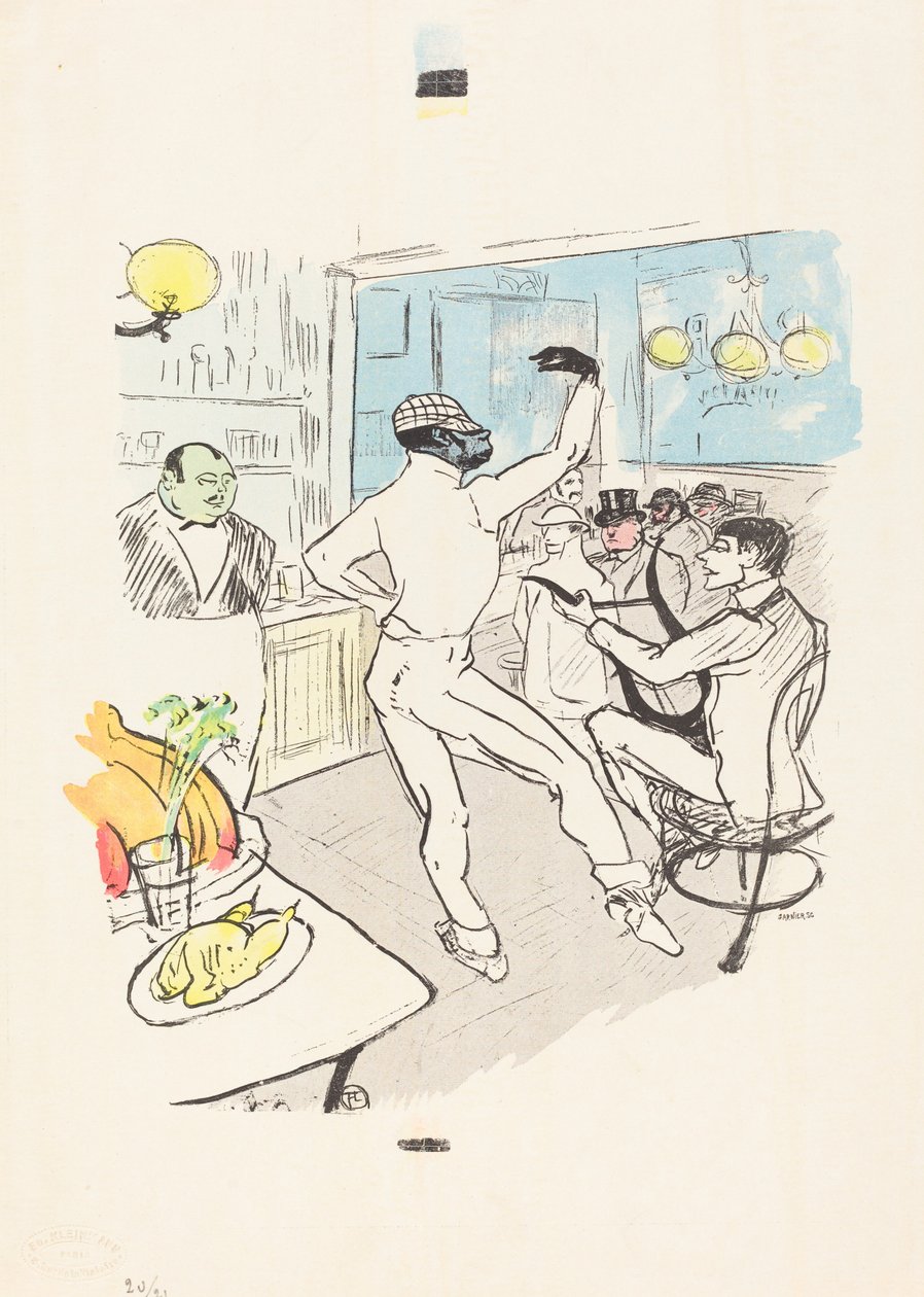 Csokoládé tánc az Achille bárban alkotó: Henri de Toulouse Lautrec
