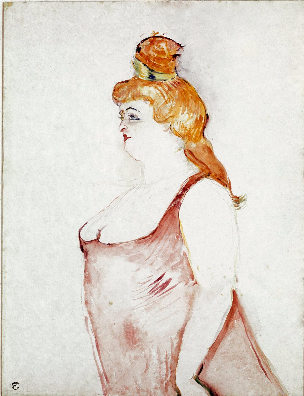 Cocyte a „The Beautiful Helene”-ben”. Henri de Toulouse-Lautrec rajza (Toulouse Lautrec alkotó: Henri de Toulouse Lautrec