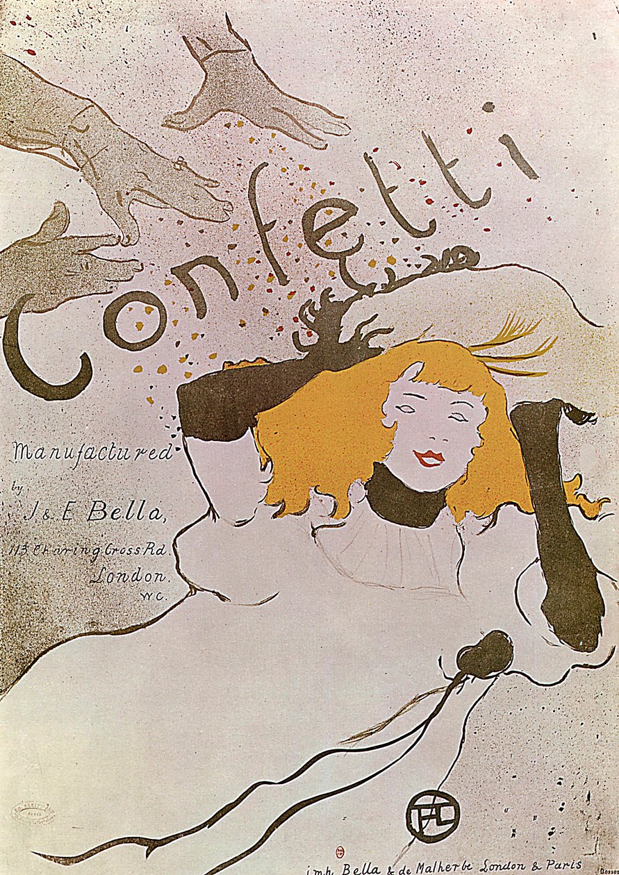 Konfetti, 1893. alkotó: Henri de Toulouse Lautrec