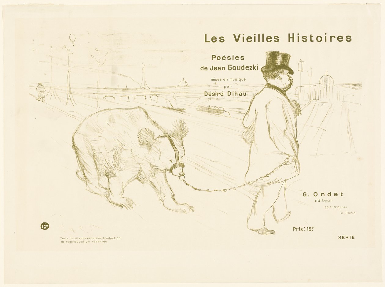 A Les Vieilles Histoires borítója és előlapja alkotó: Henri de Toulouse Lautrec