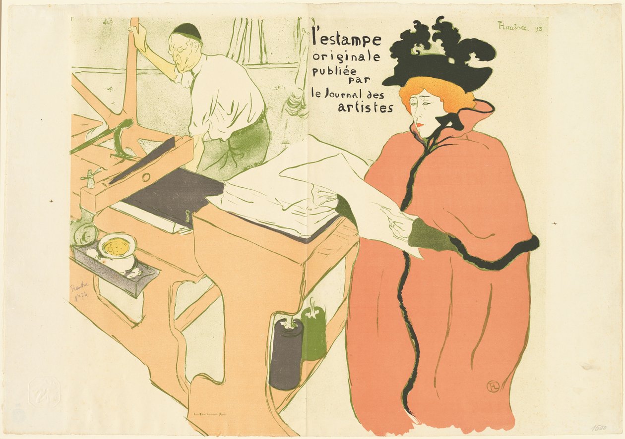 Borító az eredeti nyomathoz Az eredeti nyomat borítója, 1893. alkotó: Henri de Toulouse Lautrec