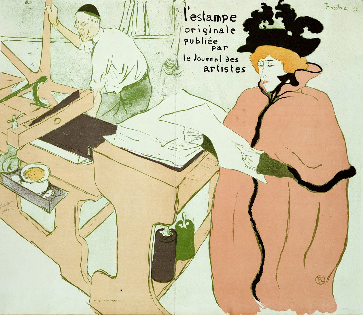 Borító az "l"Eredeti nyomtatáshoz", 1893 alkotó: Henri de Toulouse Lautrec