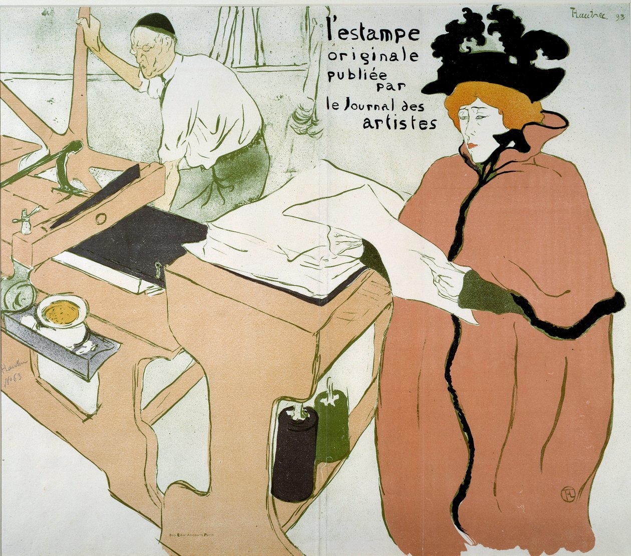 A nyomtatvány borítója: „A Journal des Artes által kiadott eredeti nyomtatvány”. Henri De Toulouse Lautrec (1864-1901) plakátja alkotó: Henri de Toulouse Lautrec