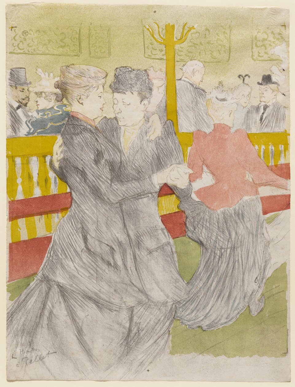 Tánc a Moulin Rouge-ban, 1897 alkotó: Henri de Toulouse Lautrec